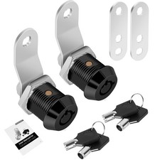 2 Pack Keyed Alike RV Storage Locks with Keys for Cabinets and Tool Boxes