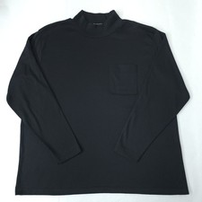 French Navy Mock Neck Sweater Pocket Jumper Womens Plus 20W USA Made Vintage