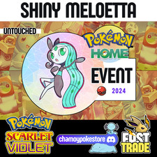 SHINY MELOETTA ✨ 2024 POKEMON HOME EVENT UNTOUCHED ✨ POKEMON SCARLET VIOLET