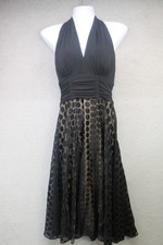 Connected Apparel Black Halter Midi Dress-6-Sheer-Dot-Mesh-Retro-Whimsigoth-Goth