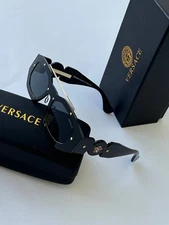Versace Black Frame Medusa Modern Sunglasses