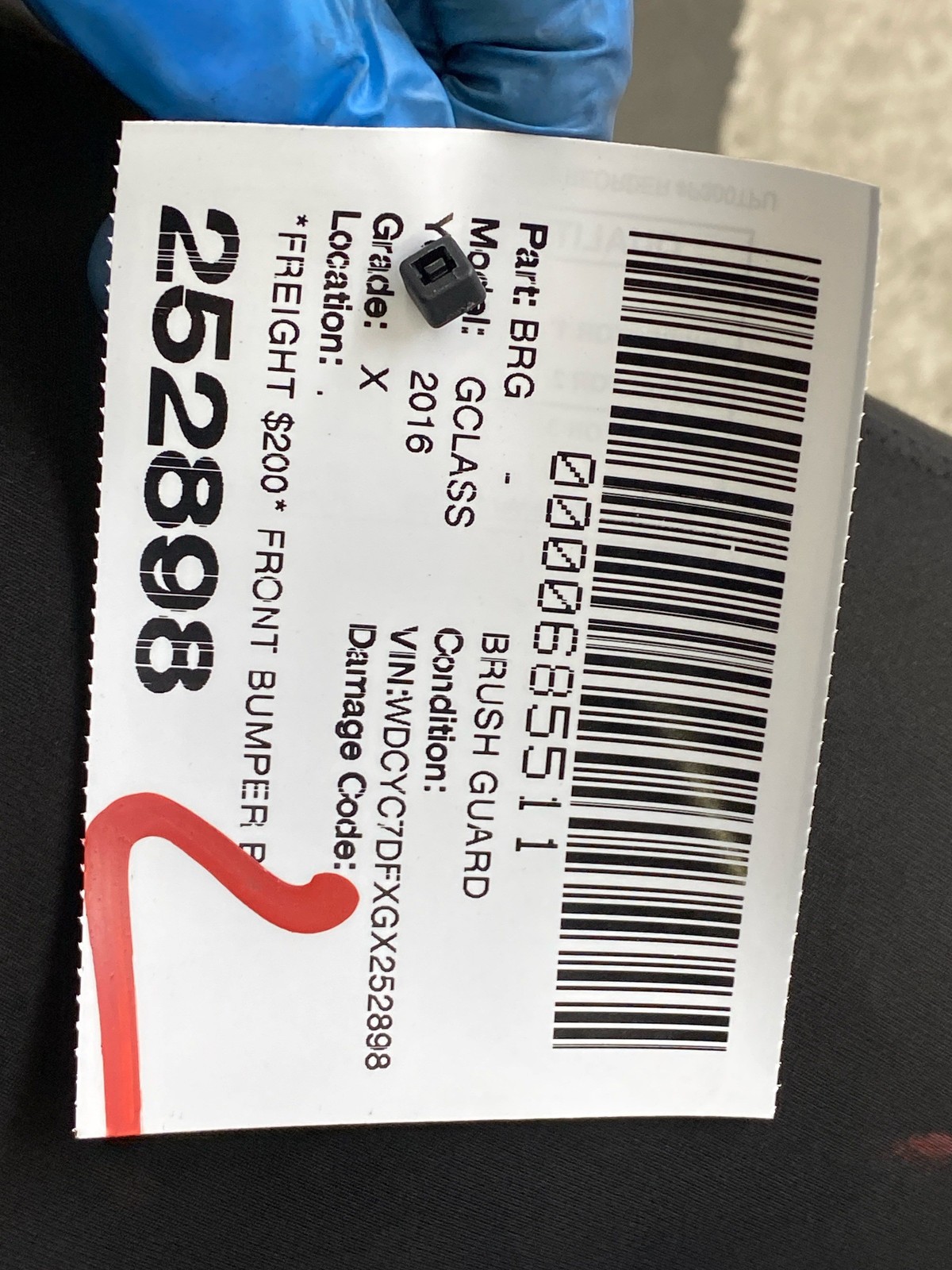 2013 2014 2015 2016 2017 2018 MERCEDES G63 FRONT BUMPER BRUSH GUARD BLACK OEM