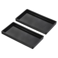 "9X5\" Schnellimbiss-Tablett, 2Er Pack Mehrzweck-Rechteck-Serviertablett, Schwarz"