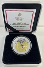 2022 St. Helena Una & the Lion 1oz .999 Silver Proof Gold Gilded Coin
