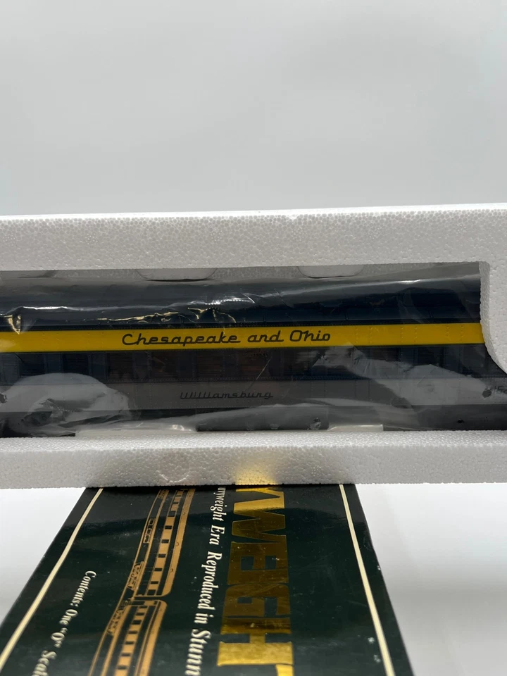 K-Line K4415-1620 C&O "Williamsburg" Coach Heavyweight O Scale Passenger Car NEW - Image 2 of 4