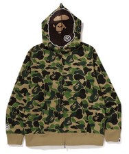 Authentic A Bathing Ape Bape ABC Camo 2nd Ape Full Zip Hoodie Green 2XL New