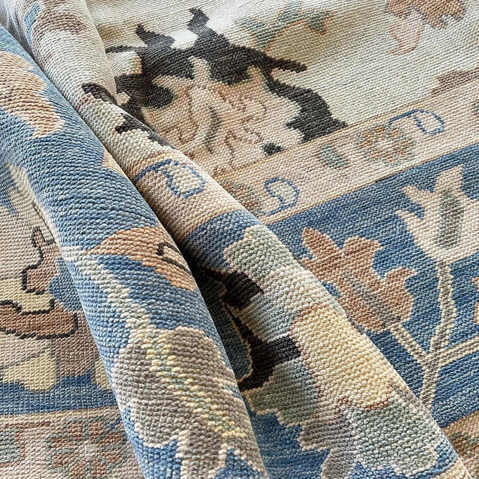 Alfombras Oushak vintage 8x11 9x12 10x14 12x15 alfombra grande anudada a mano para sala de estar Foto 4 de 4