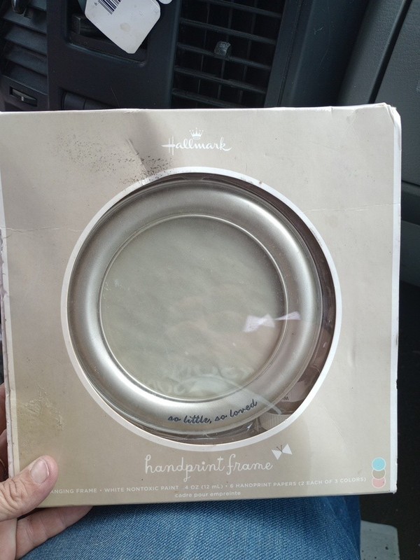 Hallmark Baby Handprint Frame Kit Silver Handprint Frame