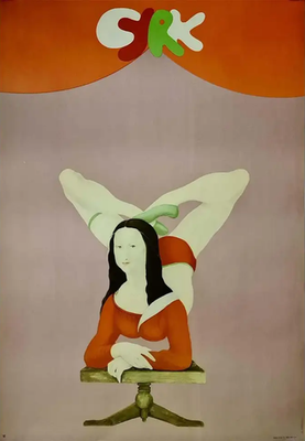 Mona Lisa Acrobat CYRK Poster 24x36 Surreal Vintage Circus Wall
