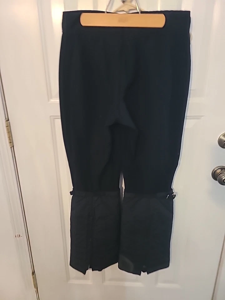 De Colección Pantalones de Esquí Roffe Negros Lana Acolchados Rodilla Acampanados Pierna Años 70 EE. UU. LEER Para Talla L? Foto 4 de 4