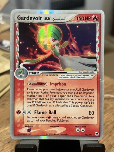 Pokemon Card Gardevoir ex 93/101 Delta Species Dragon Frontiers Holo MP 2006