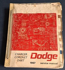 1967 Dodge Dart Coronet Charger Factory Service Shop Manual Chrysler Original