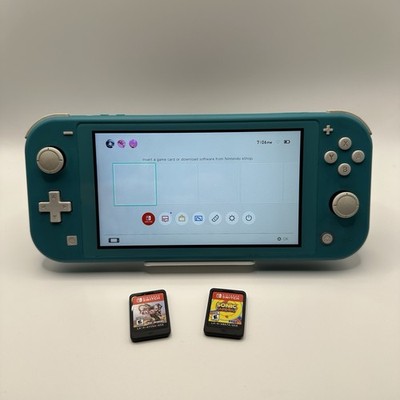 Nintendo Switch Lite Turquoise Bundle OEM Charger + Sonic Mania 2 Games