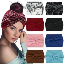Wide Elastic Headband Hairband Pilates Yoga fitness Running Cycling Sweatband Tu