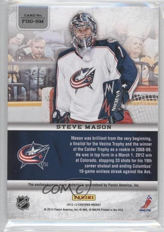 2012-13 Certified Fabric of the Game Mirror Hot Box /50 Steve Mason #FOG-SM - Image 2 of 2