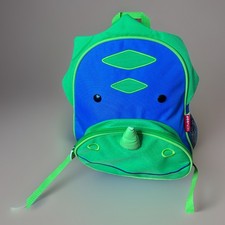 Skip Hop Zoo Little Kid Toddler Backpack Blue Green 2014 Dakota Dinosaur GOOD