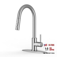 Kitchen Faucet with Pull Down Sprayer SUS304 Stainless Brushed Nickel Modern