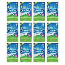 DenTek Triple Advanced Clean Mouthwash Blast Floss Picks, 75 Count, Pack of 12 