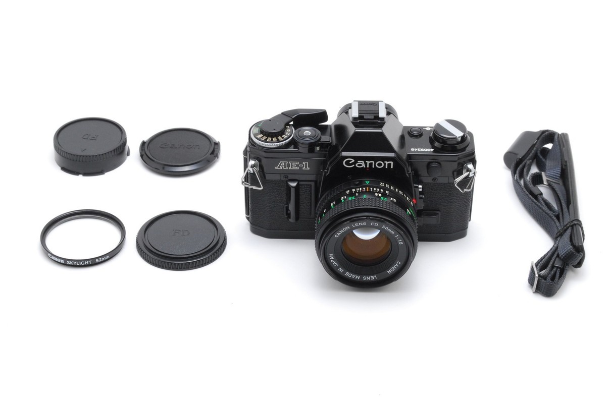 Exc+5 w/Strap] Canon AE-1 Black SLR 35mm Film Camera NEW FD NFD