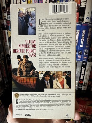 Agatha Christie's Thirteen At Dinner 1985 VHS Rare NON RENTAL LIKE