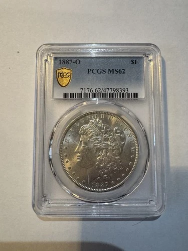 1887-O Morgan Silver dollar PCGS MS62