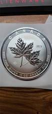 2021 Canada $50 10oz Silver Maple Leaf BU in a Capsule