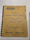 NORTON OPERATING SERVICE INSTRUCTION MANUAL PARTS LIST BOOK LU 4 12 14” 1017 3