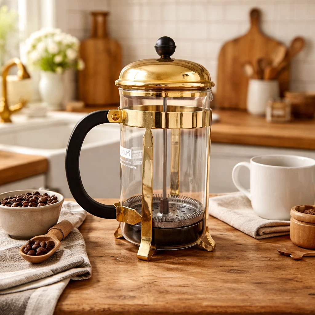 Bodum Chambord Gold-Plated French Press 8-Cup 1.0L Vintage
