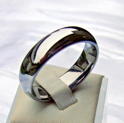 WOLFRAM/TUNGSTEN CARBIDE  RING  - KLASSISCH -  7 MM BREIT - TITAN HART - (030)  - Bild 1 von 3