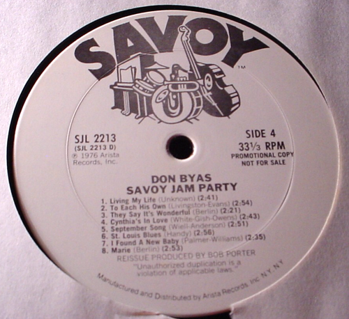 Rare Don Byas Mint/NM Promo 2 Lp Stereo Set - Savoy Jam Party - Savoy 1976 - Picture 6 of 6