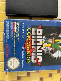 jeu nintendo NES "bionic commando" FRA 1985 boite notice et cale