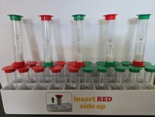 25 Sand Timer Hourglass 60 Seconds 1 Minute Game Kitchen Glass/Plastic R/Green