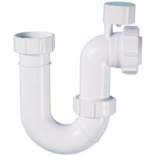 Polypipe 40mm Tubular Swivel P Trap - Anti Syphon White - 431AS.15