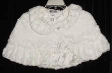 NWT Disney Parks White Faux Fur Dress Up Costume Princess Cape Sz L/XL 8 9 10 12