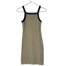 Womens Forever 21 T-shirt Size S Dress Mini Halter 5129 Square Neck Stripe