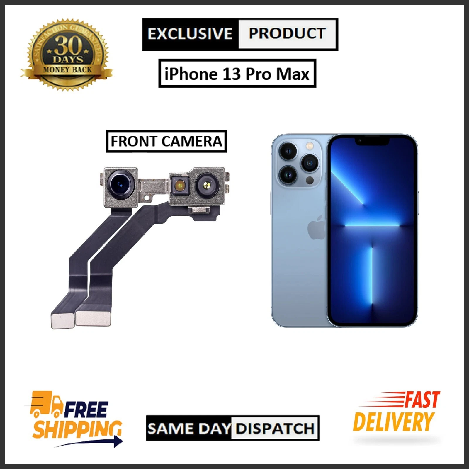 For Apple Gen iPhone 13 Pro Max Front Camera Replacement With Proximity Sensor - Picture 1 of 3