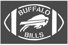 6.5"x10" Clear Plastic Stencil - Buffalo Bills Football (SC854)*****