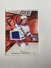 Morgan Barron 2021-22 SP Game Used Authentic Rookies Jersey #152 New York