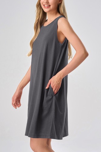 SIORO Mujeres Camisón de Lana Merino Sin Mangas Prendas para dormir Hasta la Rodilla Vestido de Salón - Imagen 10 de 50