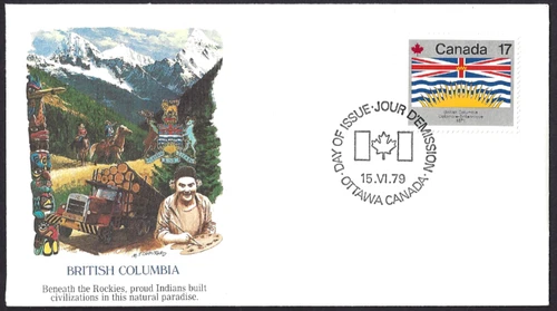 🍁Canada   #826  "BRITISH COLUMBIA"   Brand New 1979  Fleetwood Cover