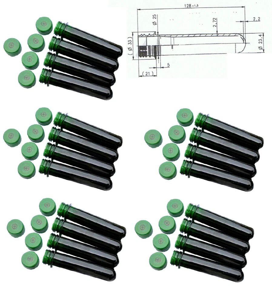 20 x Geocaching Petling + Logo FTF Tapa - VERDE Preforma Tubo Impermeable Junta - Imagen 3 de 3