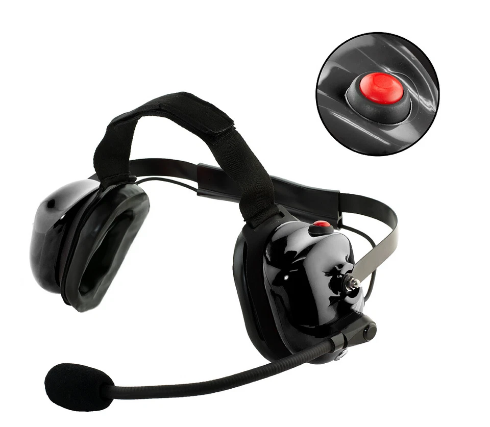 Professional Noise Cancelling Dual Muff Racing Headset for Motorola HT750 HT1250 - Image 4 of 4