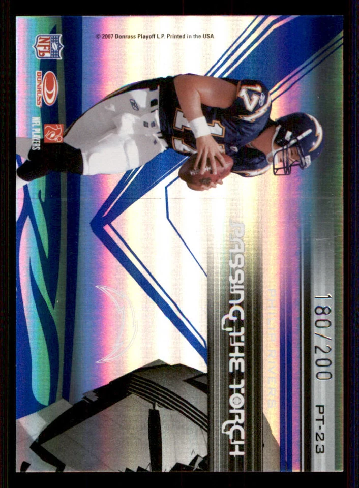 2007 Donruss Elite Passing the Torch Blue #23 Dan Fouts/Philip Rivers /200 - Image 2 of 2