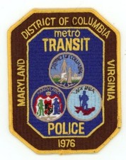 WASHINGTON DC MARYLAND VIRGINA DIST OF COLUMBIA TRANIST POLICE SHOULDER PATCH