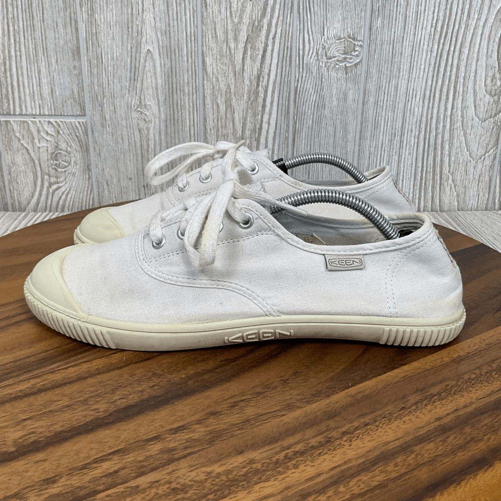 Sneakers Keen donna taglia 9 EU 39 5 bianche slip on vulcanizzate allacciate escursionismo
