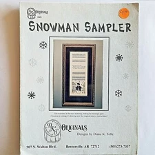 Snowman Sampler DKT Originals Counted Cross Stitch Chart Winter Christmas