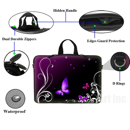 17" 17.3" Neoprene Laptop Notebook Computer Sleeve Bag Case 2702 - Picture 2 of 3