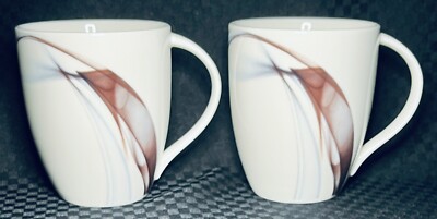 Mikasa KYA Porcelain Set of 2 MUGS NEW 15.5 oz Microwave Dishwasher Safe