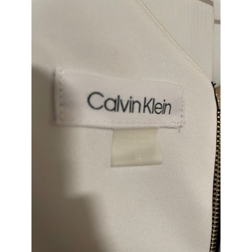 NEW Calvin Klein Scuba Black White Asymmetrical Sheath Sleeveless Short Dress 14 - Picture 6 of 9