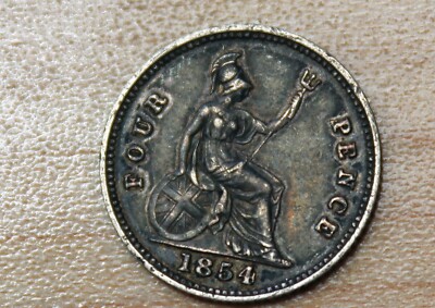 1854 Great Britain 4 Pence Silver | eBay